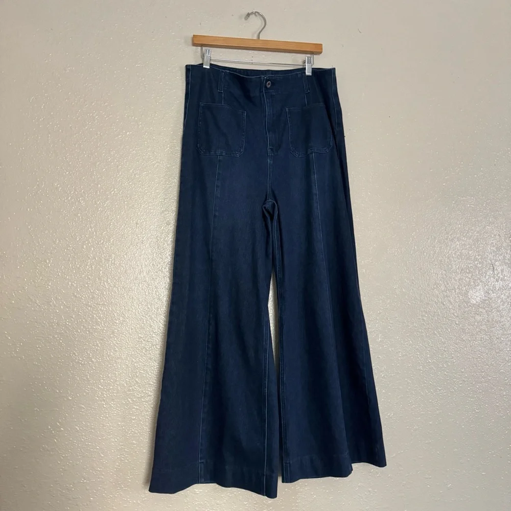 Halara Flex High Waisted Pockets Washed Casual Wide Leg Jeans - Picture 10 of 11